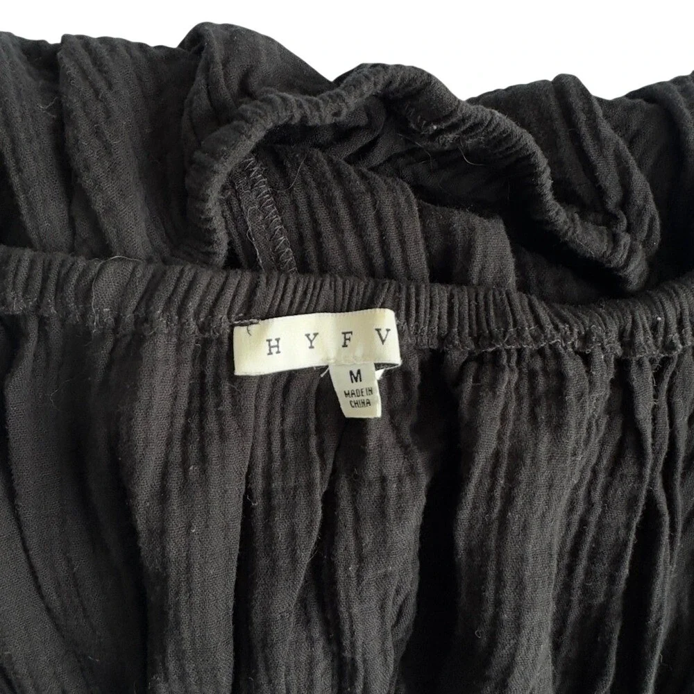 HYFVE Black Women's Cotton Jumpsuit Size Medium - Picture 5 of 7